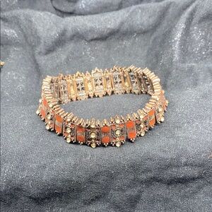 Elegant Gold and Brown Bracelet